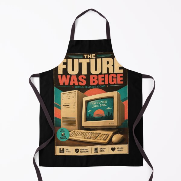 Item preview, The Future Was Beige Retro Computer Poster designed and sold by Sketchlegacy.