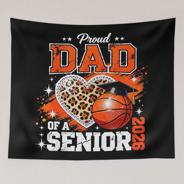 Item preview, Proud Basketball Dad Celebrating a Senior Class of 2026 with Leopard Style designed and sold by allistermariam.