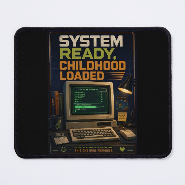 Item preview, System Ready Childhood Loaded Retro Computer Poster  designed and sold by Sketchlegacy.