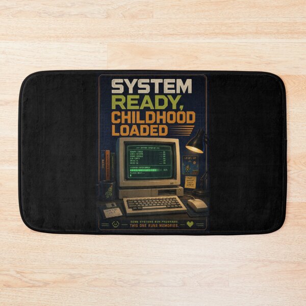 Item preview, System Ready Childhood Loaded Retro Computer Poster  designed and sold by Sketchlegacy.