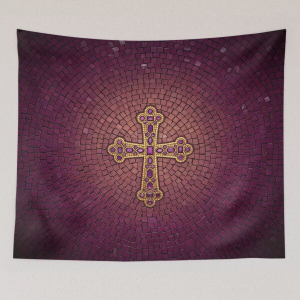 Item preview, Ornate Byzantine Cross Mosaic Art designed and sold by KCdS2026.