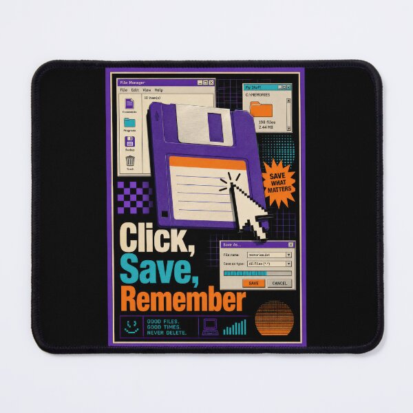 Item preview, Click Save Remember Retro Floppy Disk Poster  designed and sold by Sketchlegacy.