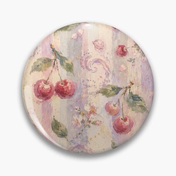Item preview, Cherries and Hearts in an Impressionist Garden designed and sold by couragecriativa.