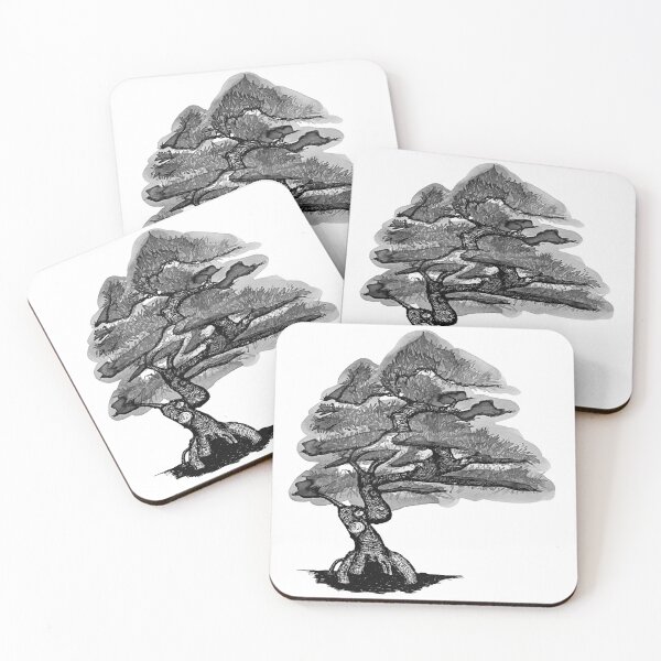 Item preview, Twisted Bonsai Tree Monochrome designed and sold by Acadianpurls.