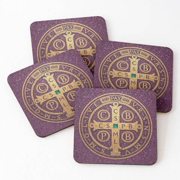 Item preview, Saint Benedict Medal Byzantine Mosaic Art designed and sold by KCdS2026.