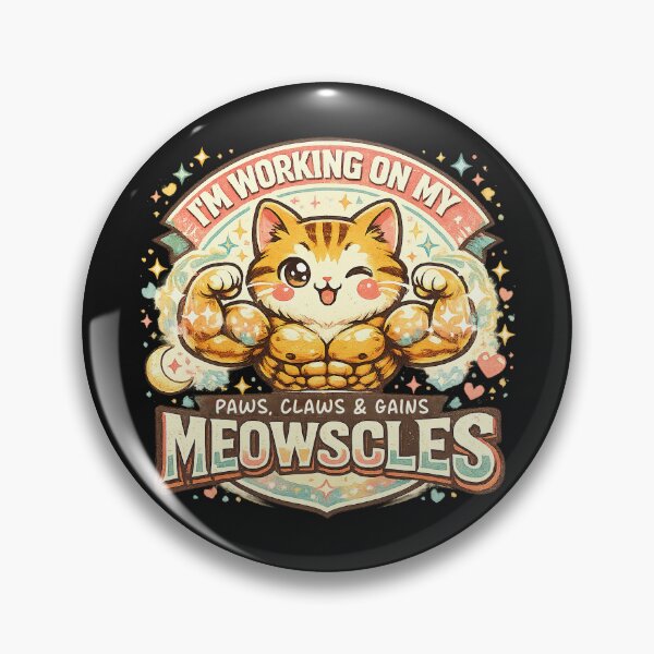 Item preview, Im Working On My Meowscles Cat, Fitness Humor, Funny Workout designed and sold by graphic-genie.