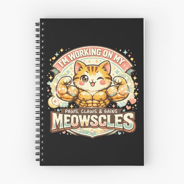 Item preview, Im Working On My Meowscles Cat, Fitness Humor, Funny Workout designed and sold by graphic-genie.