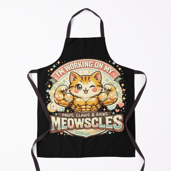 Item preview, Im Working On My Meowscles Cat, Fitness Humor, Funny Workout designed and sold by graphic-genie.