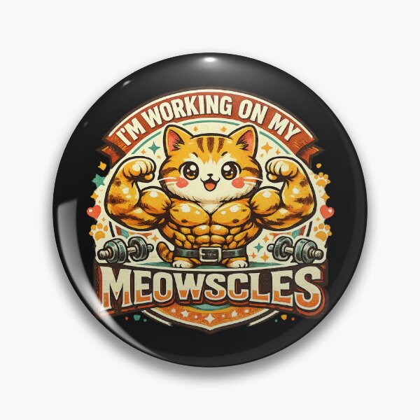 Item preview, Im Working On My Meowscles Cat, Fitness Humor, Funny Workout designed and sold by graphic-genie.