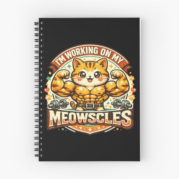 Item preview, Im Working On My Meowscles Cat, Fitness Humor, Funny Workout designed and sold by graphic-genie.