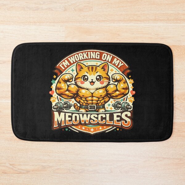 Artikelvorschau, Ich arbeite an meiner Meowscles-Katze, Fitness-Humor, lustiges Workout entworfen und verkauft von graphic-genie.