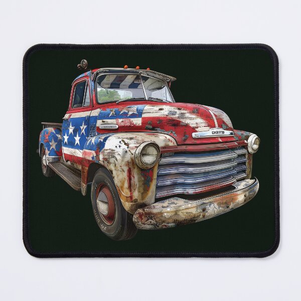 Item preview, Vintage American Pickup Truck Rustic USA Flag Aesthetic designed and sold by NotasCreativa.