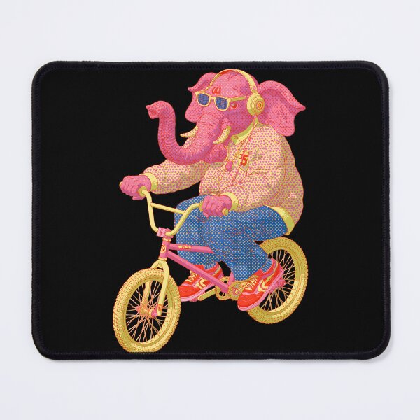 Item preview, Ganesha BMX Bicycle Rider Neon Retro Pop Art designed and sold by PANNARUK THAILAND.