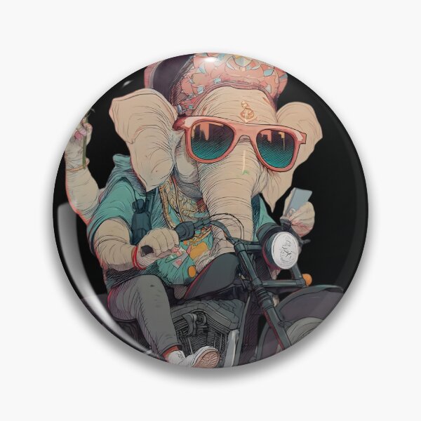 Item preview, Ganesha Cruiser Motorcycle Rider Retro Pop Art designed and sold by PANNARUK THAILAND.