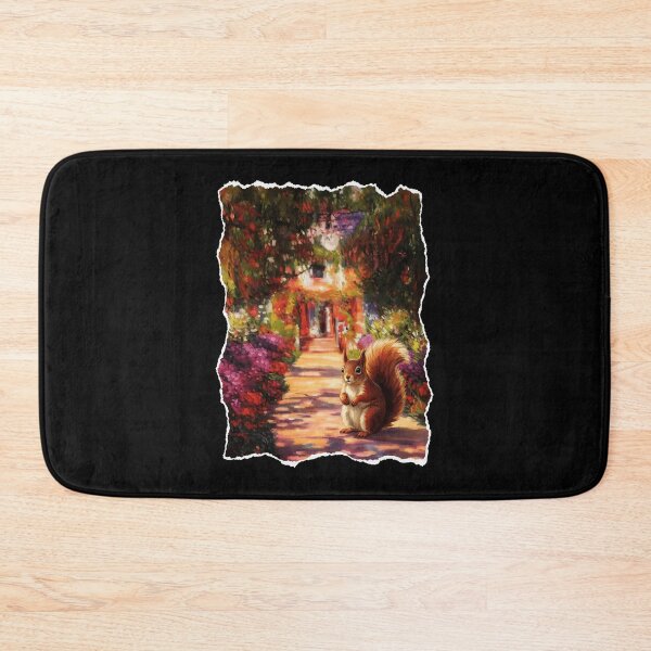 Item preview, Curious Squirrel in a Colorful Garden Path Painterly Nature Scene designed and sold by JordynLadukeg65.