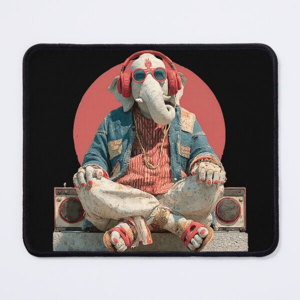 Item preview, Ganesha Boombox Streetwear Retro Neon Headphones Art designed and sold by PANNARUK THAILAND.
