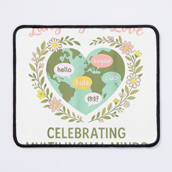 Item preview, ESL Teacher Language is Love Celebrating Multilingual Minds T-Shirt designed and sold by gidget-gadget.