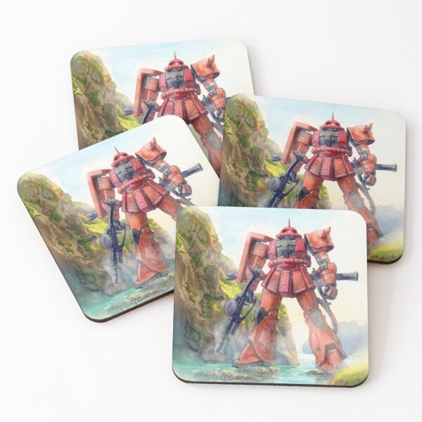 Item preview, water colour ZAKU GUNDAM RED COMET  designed and sold by sabartgunpla.