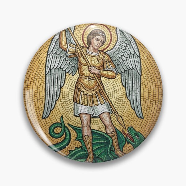 Item preview, Saint Michael the Archangel Byzantine Mosaic Art designed and sold by KCdS2026.
