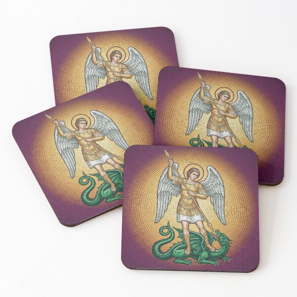 Item preview, Saint Michael the Archangel Byzantine Mosaic Art designed and sold by KCdS2026.