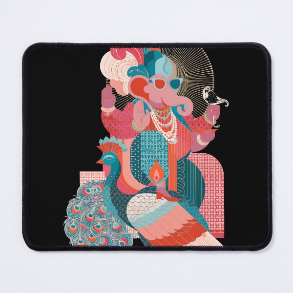 Item preview, Ganesha Peacock Geometric Flat Vector Pop Art designed and sold by PANNARUK THAILAND.