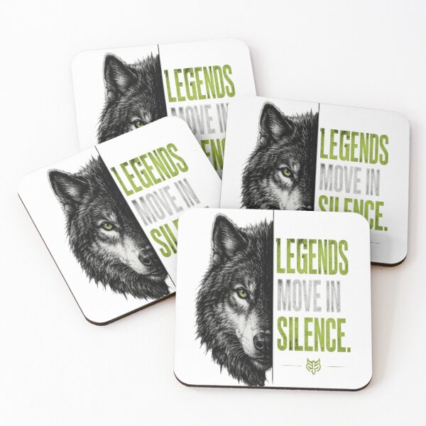 Item preview, Legends Move In Silence Wolf T-Shirt | Alpha Wolf Motivation Design | Green Eye Wolf Graphic Tee designed and sold by Akseries.