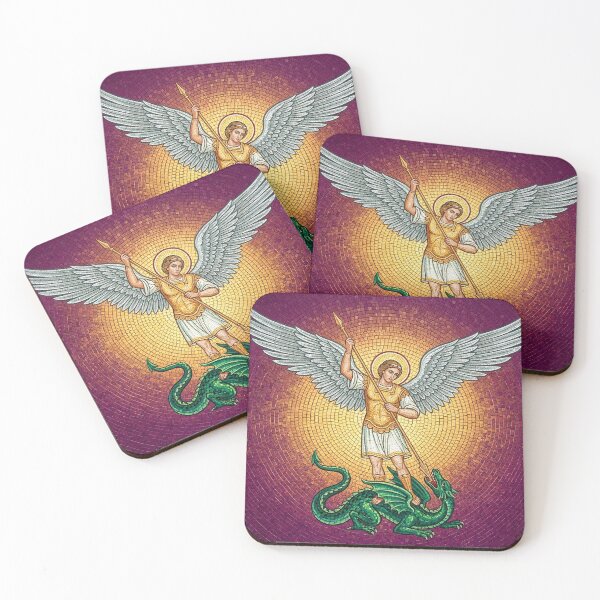 Item preview, Saint Michael Archangel Wings Extended Mosaic Art designed and sold by KCdS2026.