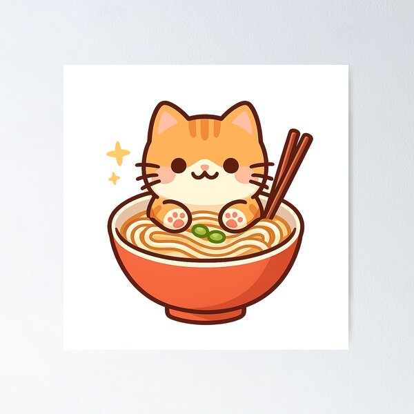 Item preview,  Ramen Cat Bowl designed and sold by LuloCreative.