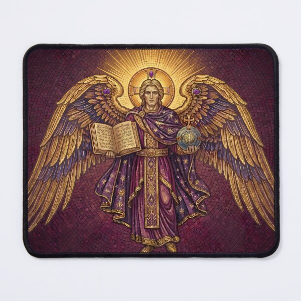 Item preview, Celestial Archangel Guardian Byzantine Mosaic Masterpiece designed and sold by KCdS2026.