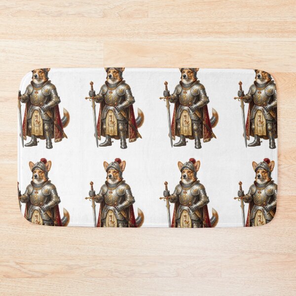 Item preview, Medieval Knight Corgi Royal Armor Sword Portrait designed and sold by PictoVibe.