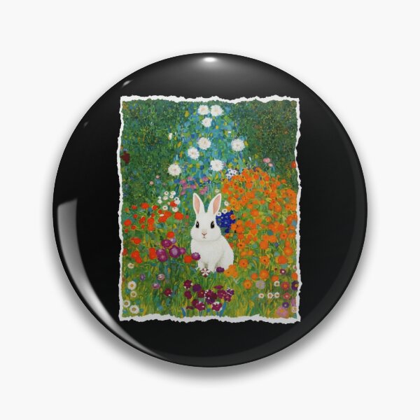 Item preview, White Bunny Resting Among Colorful Wildflowers in Cottage Garden designed and sold by JordynLadukeg65.
