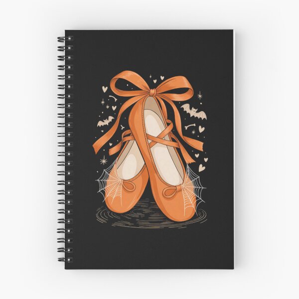 Aperçu de l'œuvre Chaussons de ballet Coquette Bow Automne Halloween Danse de ballerine créée et vendue par MutedMoods.