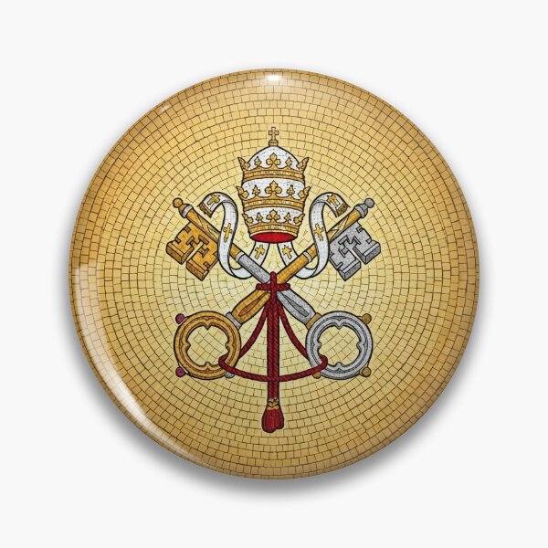 Item preview, Papal Tiara and Keys of Saint Peter Mosaic Art designed and sold by KCdS2026.