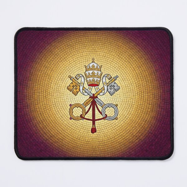 Item preview, Papal Tiara and Keys of Saint Peter Mosaic Art designed and sold by KCdS2026.