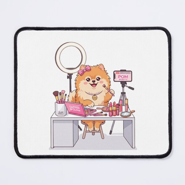 Item preview, Cute Pomeranian Beauty Influencer Makeup Ring Light designed and sold by PictoVibe.