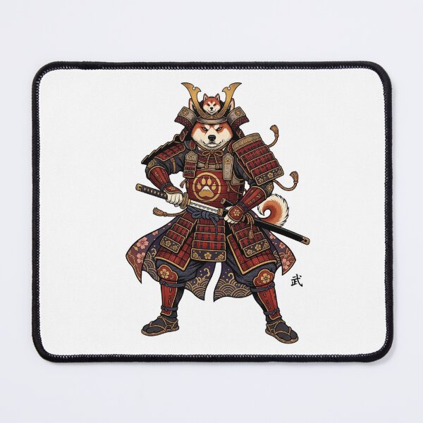 Item preview, Akita Inu Samurai Warrior Katana Sword Ukiyo-e designed and sold by PictoVibe.