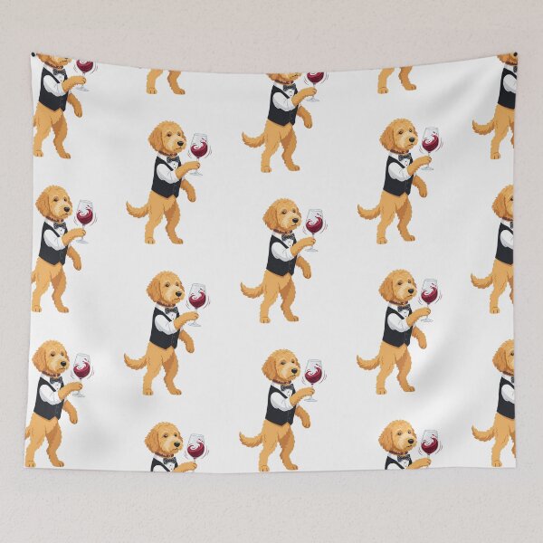 Item preview, Goldendoodle Wine Sommelier Red Wine Tasting designed and sold by PictoVibe.