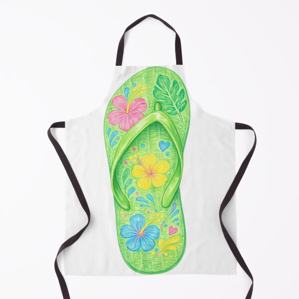 Item preview, green flip flop designed and sold by Looplk.