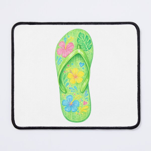 Item preview, green flip flop  designed and sold by Looplk.