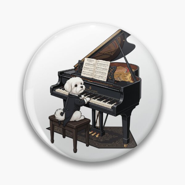 Item preview, Maltese Dog Classical Pianist Tuxedo Grand Piano designed and sold by PictoVibe.