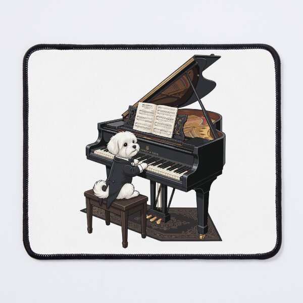 Item preview, Maltese Dog Classical Pianist Tuxedo Grand Piano designed and sold by PictoVibe.