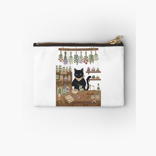 Item preview, Black Cat Botanical Apothecary Witchy Herbalist designed and sold by PictoVibe.