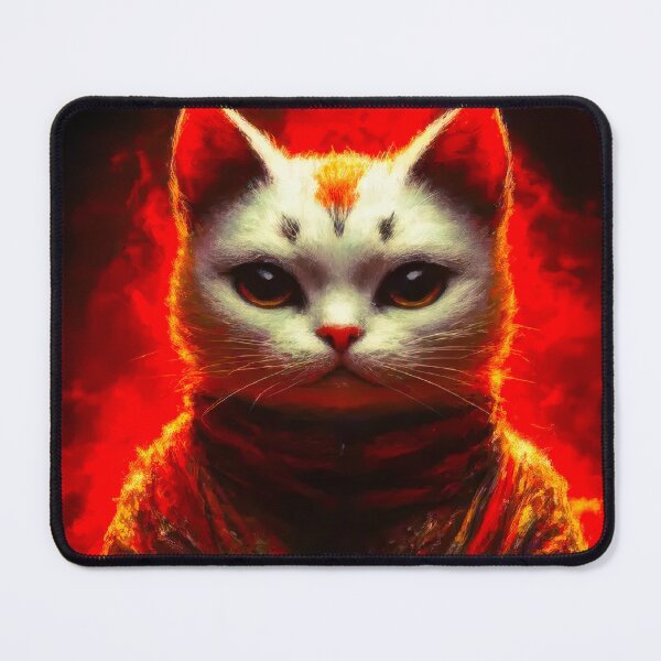 Item preview, White Cat Fire Warrior designed and sold by Cerafus.