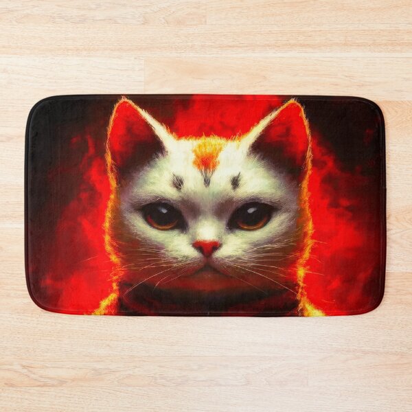 Item preview, White Cat Fire Warrior designed and sold by Cerafus.