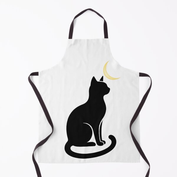 Item preview, Minimalist Black Cat and Crescent Moon Celestial Vector Art designed and sold by Paws And Pause.
