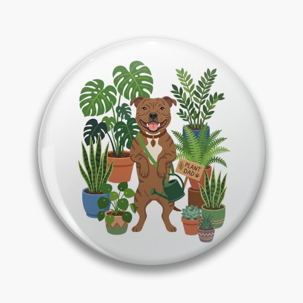 Item preview, Staffordshire Bull Terrier Staffy Plant Dad Monstera designed and sold by PictoVibe.