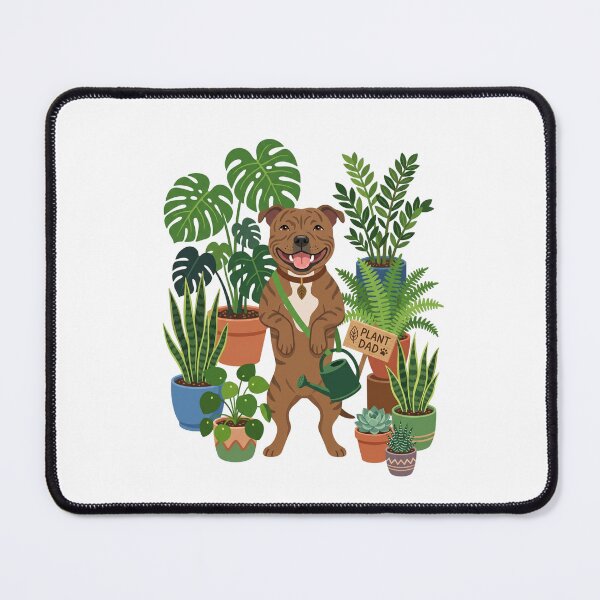 Item preview, Staffordshire Bull Terrier Staffy Plant Dad Monstera designed and sold by PictoVibe.