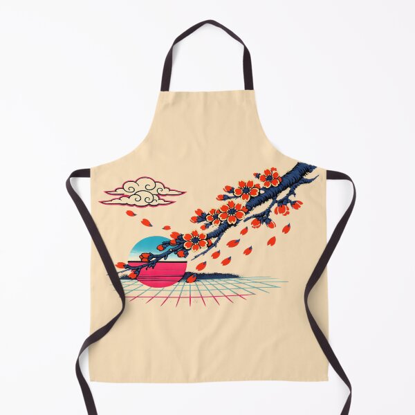 Item preview, Neon Retro Synthwave Ukiyo‑E Cherry Blossoms designed and sold by KungPowUnicorn.