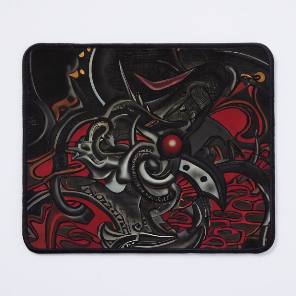 Item preview, Dark Serpent Dragon Coil Red Eye Yokai Fang Surreal Art designed and sold by YugenWorkshop.