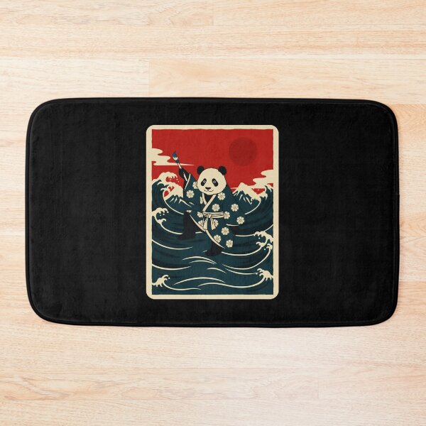 Item preview, Panda Artist Riding Ocean Waves in Japanese Inspired Style designed and sold by JordynLadukeg65.